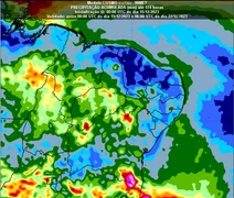 Chuva volumosa deve continuar a atingir Região Nordeste até sexta-feira (22)