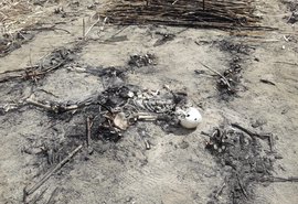 Ossada humana carbonizada é encontrada  em interior do estado de Alagoas