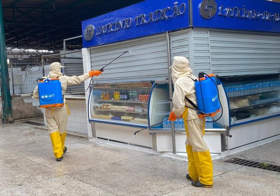 Mercado Público Municipal de Arapiraca recebe ação de desinfecção