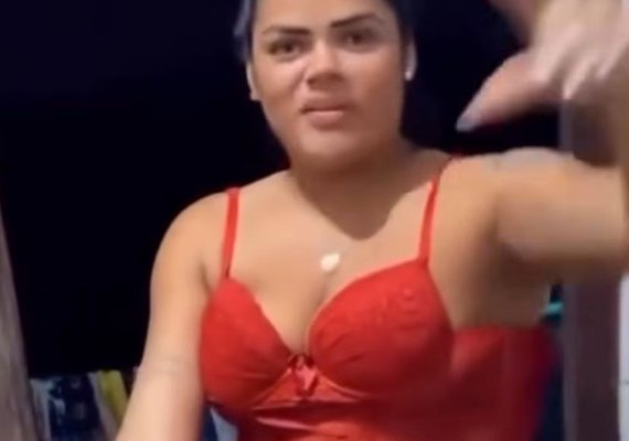 Vídeo: de lingerie, influencer viraliza ao receber a PM após denúncia de som alto no interior de AL