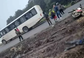 Trabalhador morre após colisão entre moto e ônibus em São José da Laje