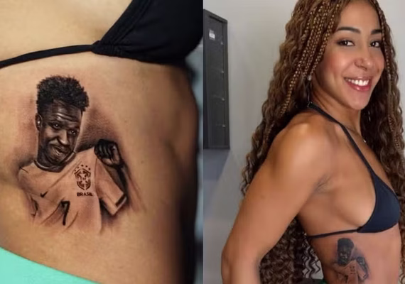 Arrependimento e ataques: Influenciadora desabafa após fazer tatuagem para Vini Jr.