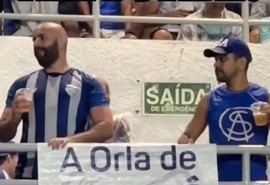 “A orla de Maceió é mais bonita”: a provocação da torcida do CSA sobre o Confiança