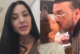 Rayane se pronuncia após polêmica envolvendo selinho de Belo em seu filho