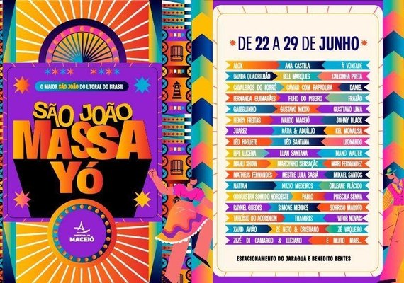 Shows do São João Massayó 2026 serão transmitidos via YouTube