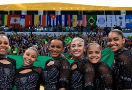 Seleção feminina é campeã por equipes no Pan de ginástica artística