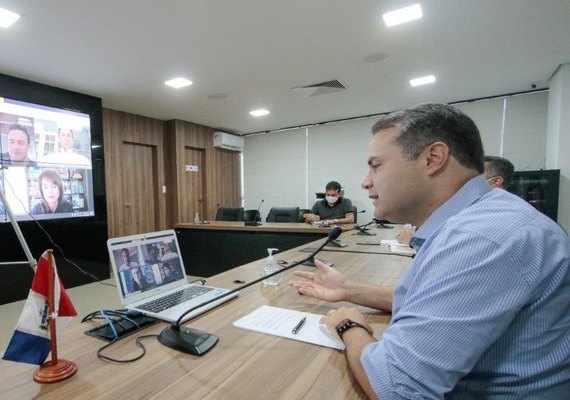 Em reunião com Renan Filho e Rafael Brito, presidente da TAP garante voos Lisboa–Maceió semanalmente