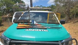 Homem é preso com armas de caça e aves silvestres em Belém, Alagoas