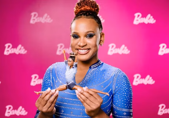 Rebeca Andrade ganha versão personalizada de Barbie antes de Olimpíada