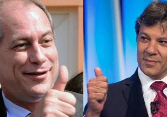 Haddad confia que sobe 4 pontos com o apoio de Ciro Gomes