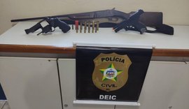 PC prende duas pessoas e apreende armas em Maribondo