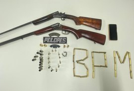 Armas de fogo e drogas são apreendidas pela PM em ações no Agreste