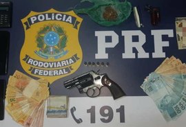 Homens são presos por porte de arma e posse de drogas na BR 101