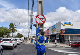 Novo contorno de quadra da Bomba do Gonzaga recebe sinalizações