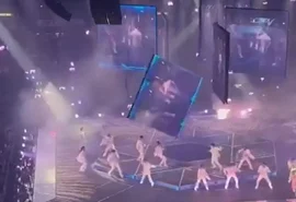 Vídeo: telão cai e esmaga dançarino durante show