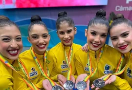 Brasileiras levam prata em etapa da Copa do Mundo de Ginástica Rítmica