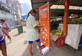 Para combater o coronavírus, Prefeitura de Rio Largo coloca totens de álcool-gel em locais públicos