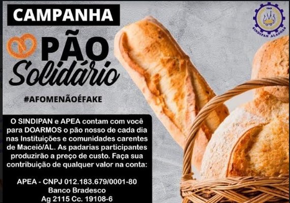 Ação dos panificadores de AL arrecada recursos para doar pães a comunidades carentes da capital