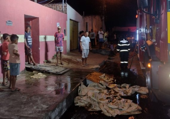 Fábrica clandestina de fogos de artifício é atingida por incêndio em Arapiraca