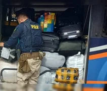 PRF encontra ossada humana dentro de mala em ônibus na BR-020