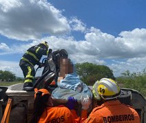 Homem morre e fica pendurado em acidente no trecho da BR-316 entre Canapi e Mata Grande