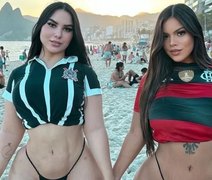 Modelos plus size 'bombam' na web com fotos juntas em praia do Rio