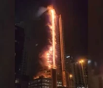 Incêndio atinge arranha-céu próximo do prédio mais alto do mundo, em Dubai