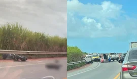 Na BR-424: Motociclista fica ferido após queda em Marechal Deodoro