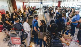 Fluxo de passageiros no aeroporto Zumbi dos Palmares cresceu 8,5% nos primeiros 5 meses de 2024