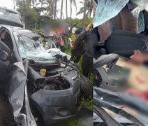 Motorista fica ferido após colisão entre carro e ônibus na Pescaria