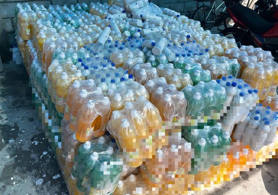 Vigilância Sanitária apreende mais de 5 mil litros de saneantes clandestinos em Maceió