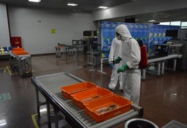 Aeroporto de Maceió passa por desinfecção devido a voos previstos para julho