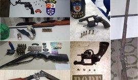 Polícia Militar apreende drogas e sete armas de fogo durante o fim de semana