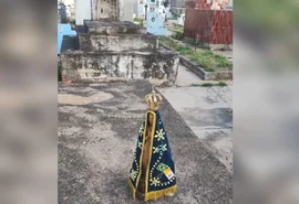 Imagem de Nossa Senhora furtada em Corumbá é achada em cemitério