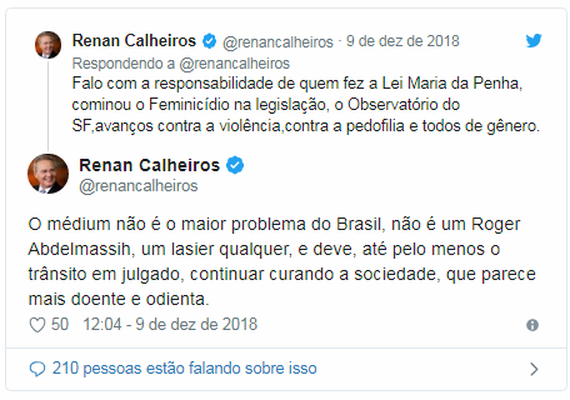 Renan Calheiros sai em defesa de João de Deus: Não é um Abdelmassih