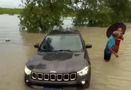 Pilar sofre com alagamentos após chuvas intensas em Alagoas