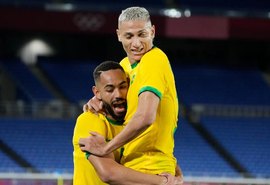 Com três gols de Richarlison, Brasil vence Alemanha na estreia do futebol masculino