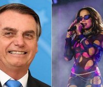 Bolsonaro debocha de falas de Anitta por pedir a legalização da maconha