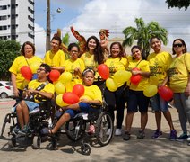 Com Funcae e Pestalozzi, Teca Nelma participa de caminhada em alusão à semana da pessoa com deficiência