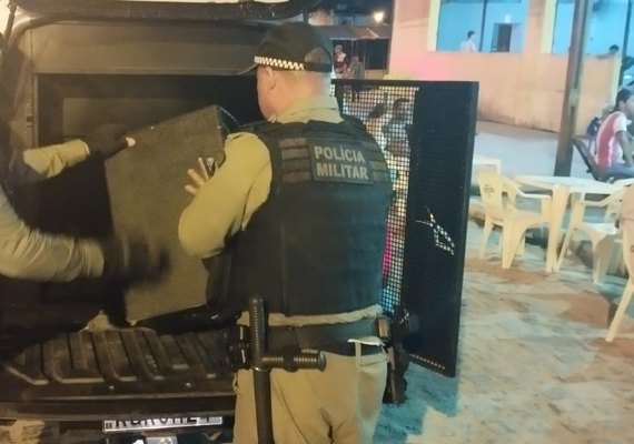 Na Base do Sossego apreende 10 aparelhos sonoros durante operação na região metropolitana