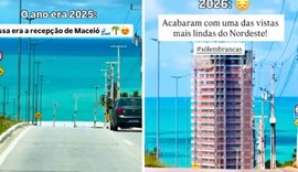 Vídeo viral mostra prédio que mudou paisagem da orla em Maceió
