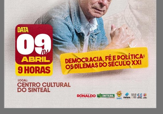 Frei Betto fala sobre democracia, fé e política em palestra nesta quinta em Maceió