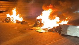 VÍDEO: Protesto contra falta de água interdita AL-101 Norte em Maceió