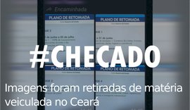 Imagens com datas para reabertura do comércio não são de AL