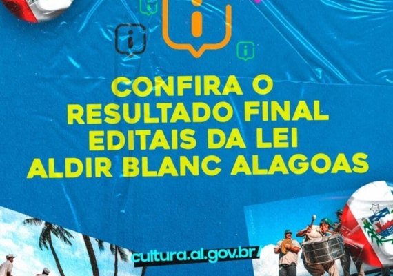 Secult divulga resultado final de mais três editais da Lei Aldir Blanc