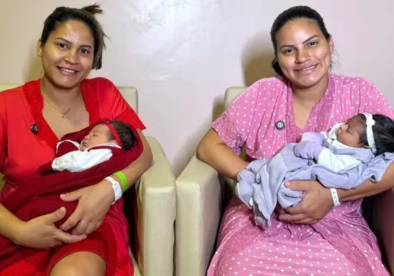 Irmãs dão à luz quase ao mesmo tempo e emocionam família em hospital de AL