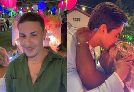 Carlinhos arma “casamento” e faz homenagem à Patixa Teló, no Dia da Síndrome de Down