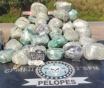 PM apreende mais de 32kg de drogas e ﻿três suspeitos de tráfico na Zona da Mata de AL