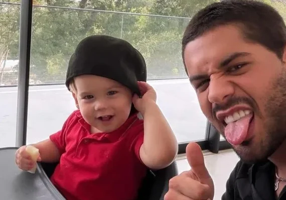 Zé Felipe comenta vídeo polêmico com o filho e dispara: 'Mimimi do c*ralho'