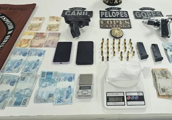 Operação no Sertão de AL prende suspeito e apreende cocaína, arma e dinheiro